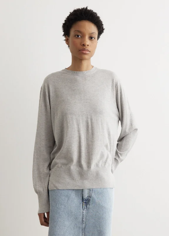 Crew-Neck Silk Cashmere Knit