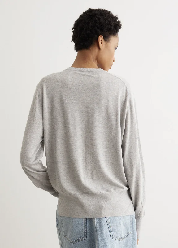 Crew-Neck Silk Cashmere Knit