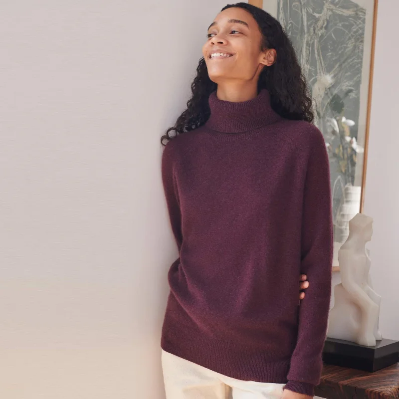 Essential Cashmere Turtleneck (Mahogany)