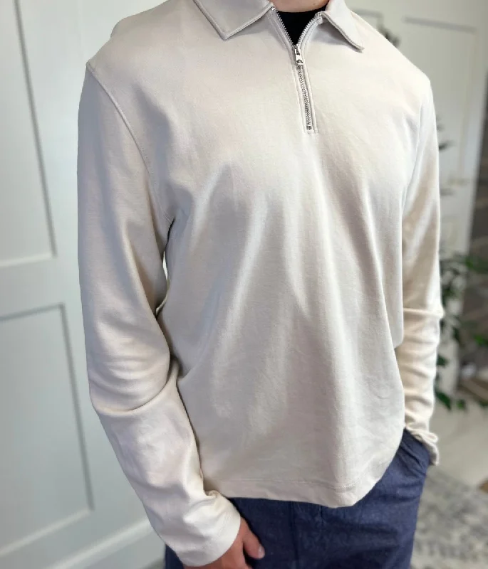 Ivory Mens 1/4 Zip Sweatshirt