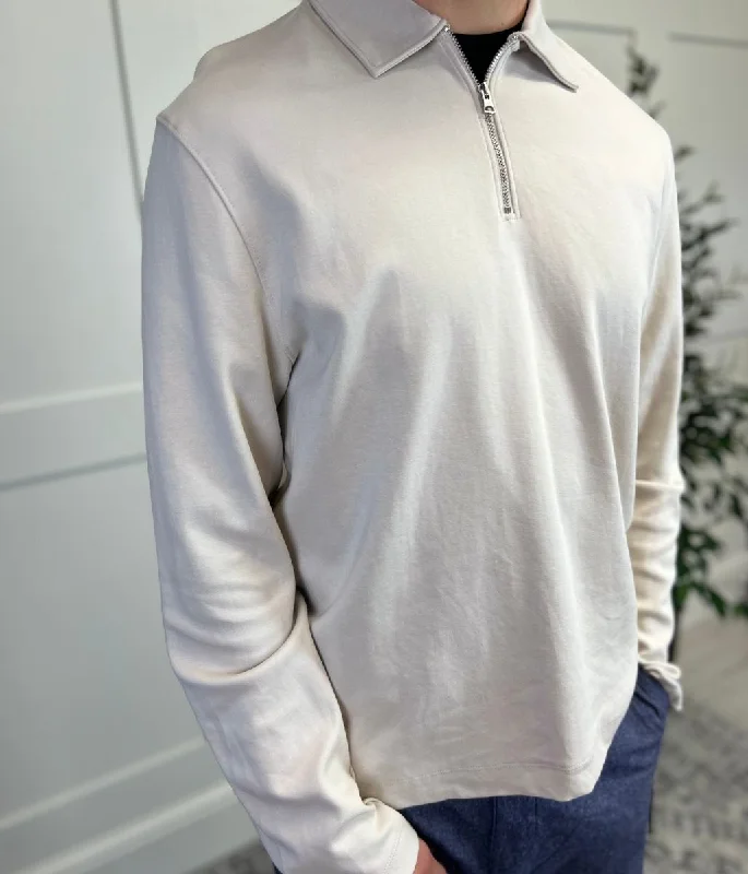 Ivory Mens 1/4 Zip Sweatshirt