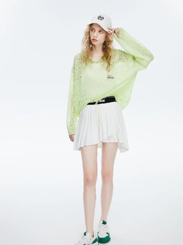 Light Green Mesh Sweater