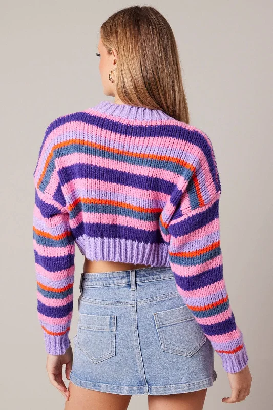 Multi Stripe Knit Jumper