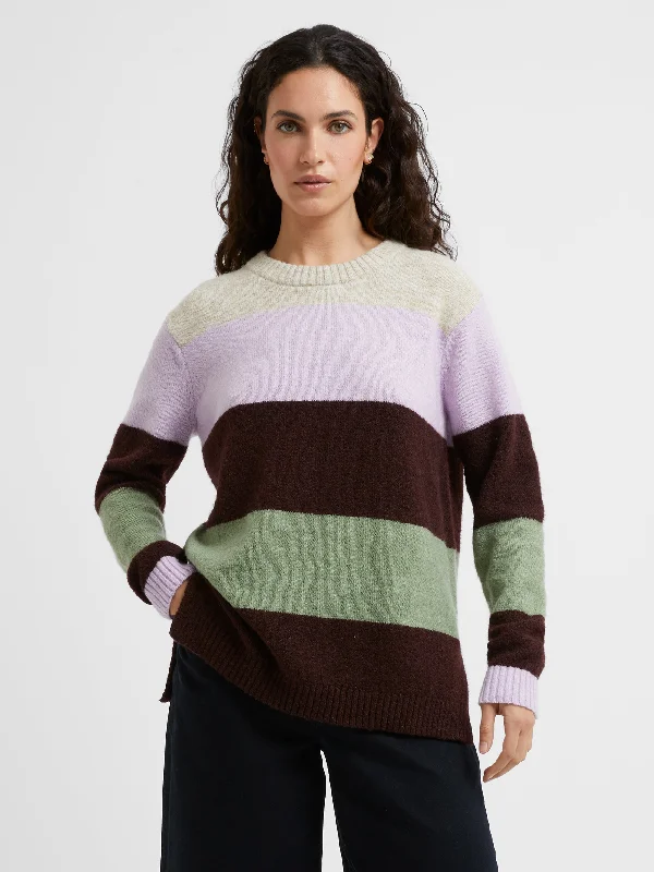 Winter Stripe Recycled Knit Crew Neck Jumper