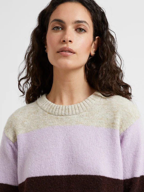 Winter Stripe Recycled Knit Crew Neck Jumper