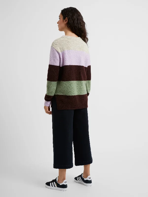 Winter Stripe Recycled Knit Crew Neck Jumper