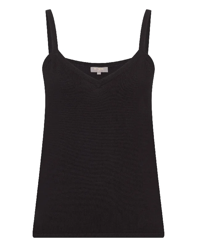 Women's Cotton Cashmere Silk Camisole Black