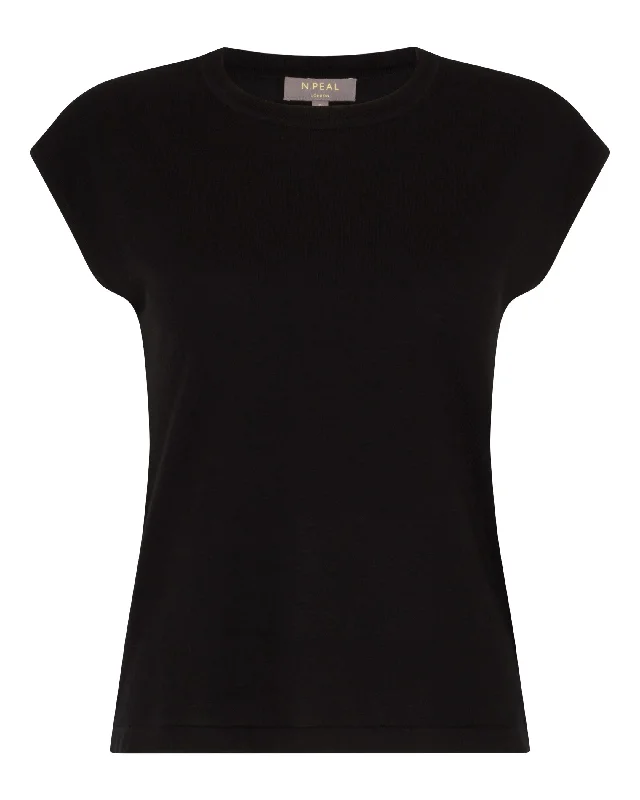 Women's Cotton Cashmere Silk Top Black