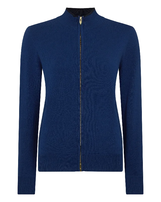 Women's Alisa Full Zip Cashmere Cardigan French Blue