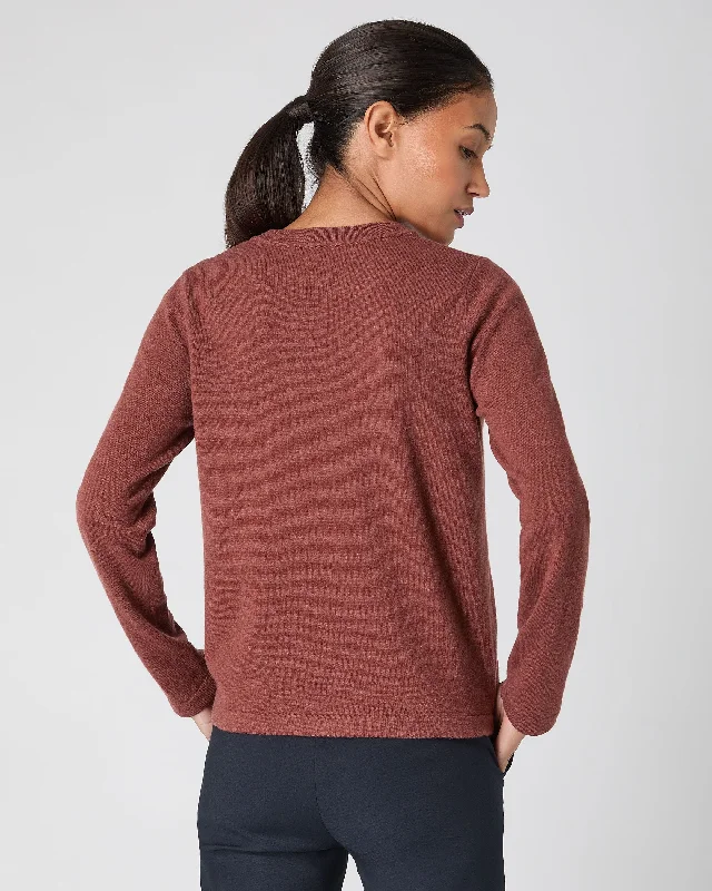 Women's Hallie Round Neck Cashmere Jumper Terracotta Brown